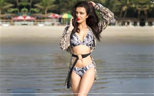 Aashka Goradia in an exquisitely glamorous bikini look